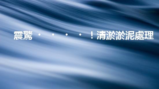 震驚！清淤淤泥處理公司哪家強(qiáng)？在線等，挺急的！